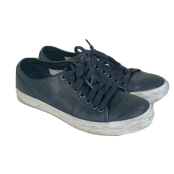 Cole Haan Mens Pinch Weekender LX Lace Oxford Sneaker Navy Blue Size 8 M Leather - Picture 1 of 9